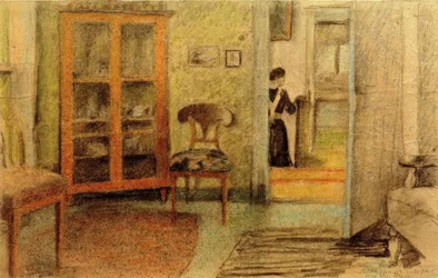 Unser Wohnzimmer mit Blick auf den Gang